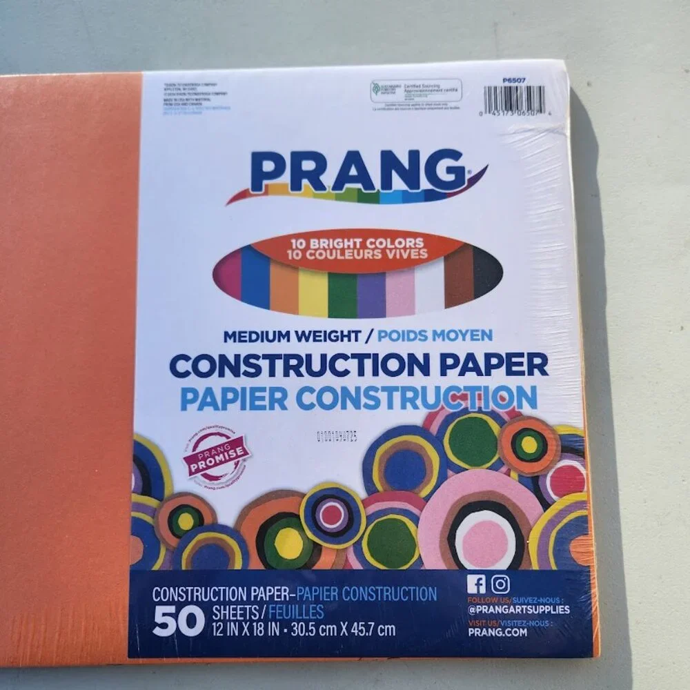 NEW Prang 10 Colors Construction Paper Medium Weight 50 Sheets 12
